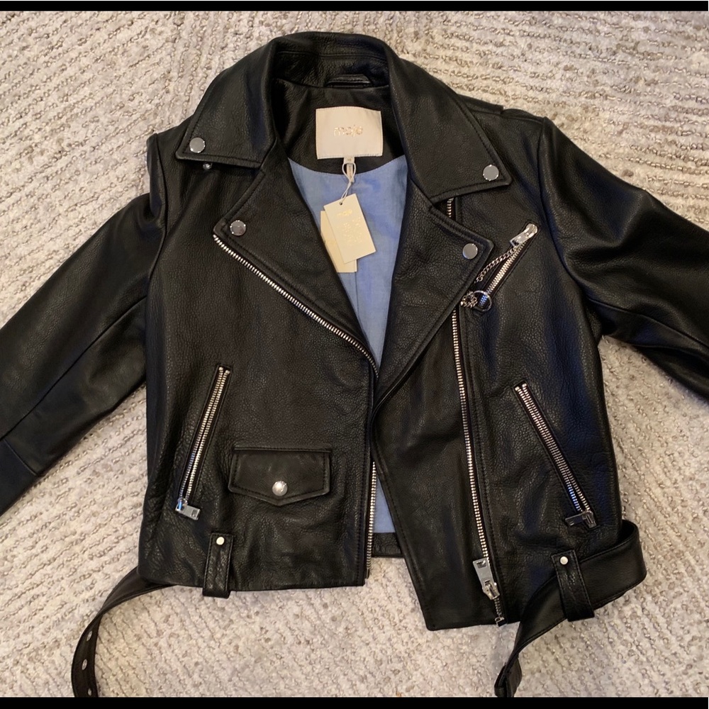Maje Bassung Leather Jacket BRAND NEW, Never Worn!